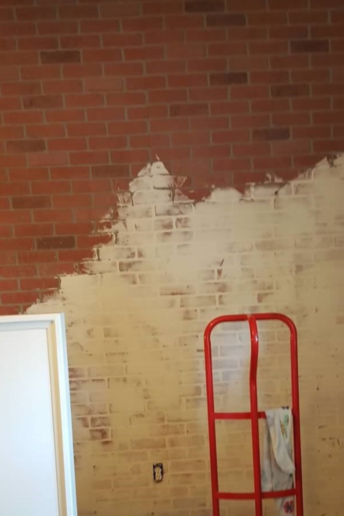 Easy DIY brick accent wall