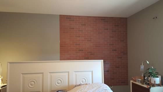 Faux Brick accent wall DIY